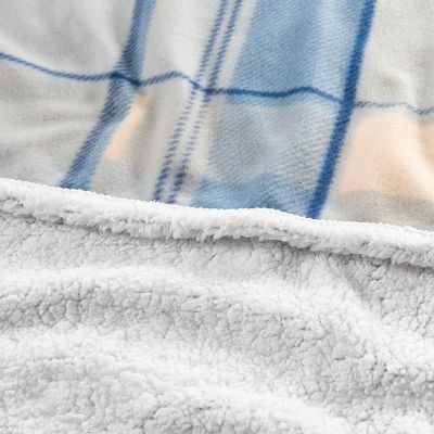 Imagen 2 del producto Frazada Polar-Sherpa Est. 1.5 P Tartan Azul