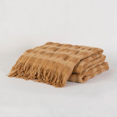 Imagen 1 del producto Manta Cuadros 125x150cm Camel