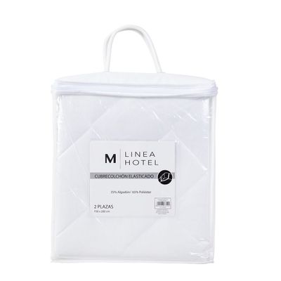 Imagen 2 del producto Cubrecolchon Elasticado Linea Hotel 1P Blanco