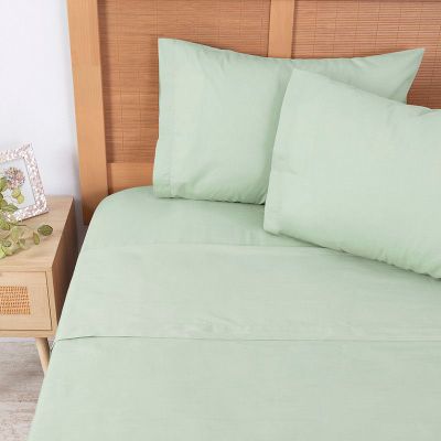 Sábana 144 Hilos Colores Lisos 2 P Verde N
