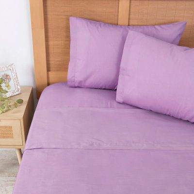 Sábana 144 H Colores Lisos 2 P Malva