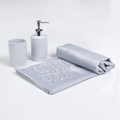 Set Baño 4 Pzas  Gris