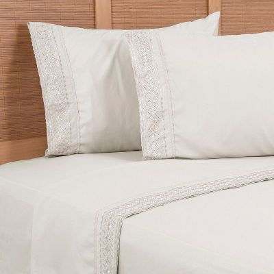 Imagen 2 del producto Sabana MF Broderie King Beige