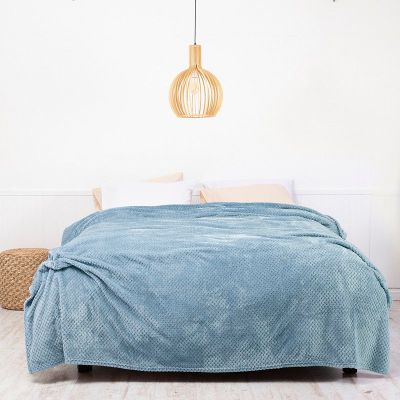 Frazada PopCorn 2 P Celeste