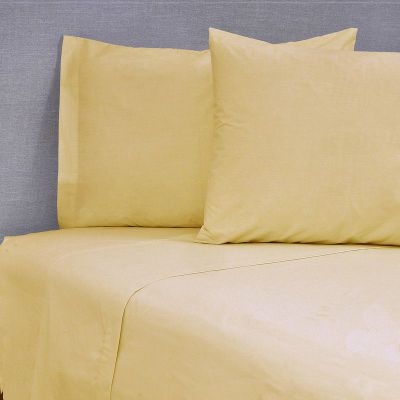 Sábana 144 Hilos Colores Lisos King Amarillo