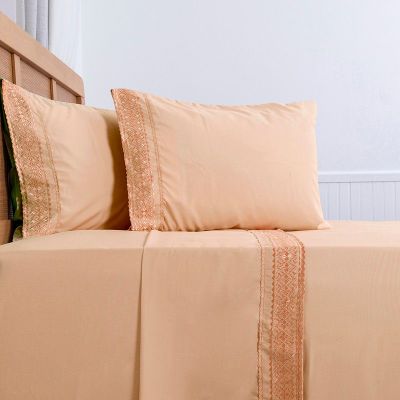 Imagen 2 del producto Sabana lisa  MF  Broderie Bordada 2 P Damasco