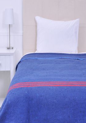 Frazada Termica Single Lineas Azul