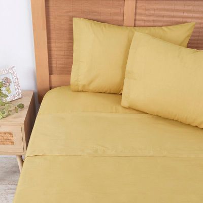 Imagen 2 del producto Sabana 144 Hilos Lisa 2 P Mostaza