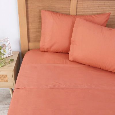 Imagen 2 del producto Sabana 144 Hilos Lisa King Naranjo