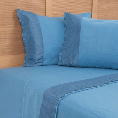 Imagen 2 del producto Sabana Polar Lisa Broderie 2 P Azul