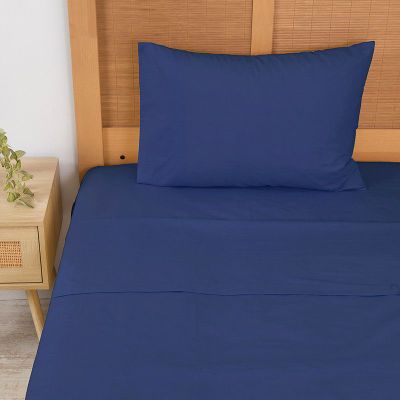Sábana 144 H Colores Lisos 1P Indigo