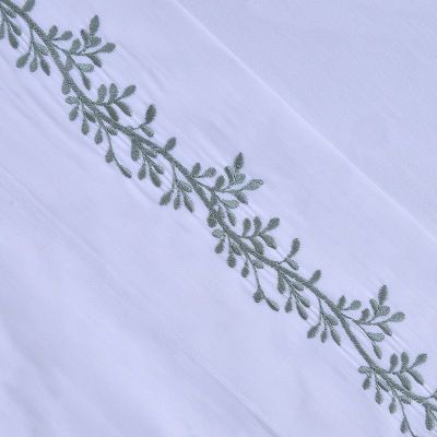 Imagen 2 del producto Sábana Bordada 180 Hilos King Ramas Verde