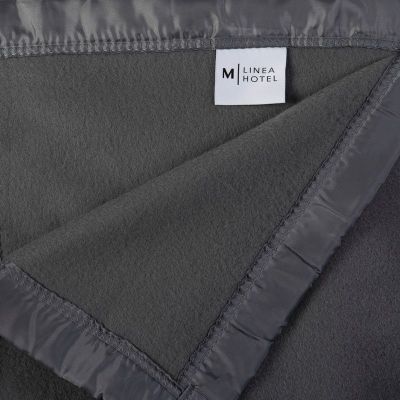 Imagen 2 del producto Frazada Polar Borde Satin Hotel K Gris Marengo