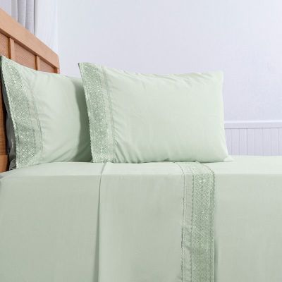 Imagen 2 del producto Sabana MF Plumetti Broderie King Verde