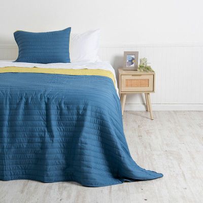 Quilt Toledo MF 1.5 P Azul-Amarillo