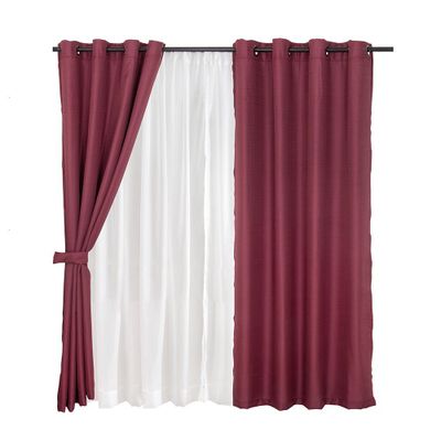 Set Cortina jqd Rustica 8pzas Argolla 140x220 Burd