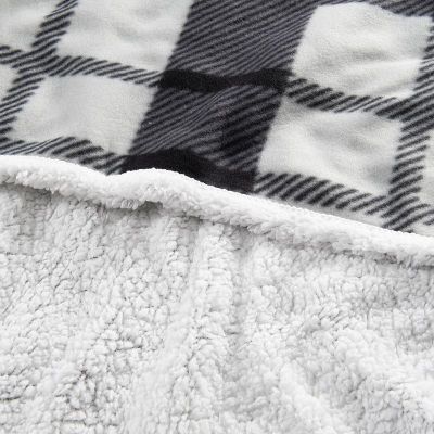 Imagen 2 del producto Frazada Polar-Sherpa Est. 1.5 P Tartan Negro