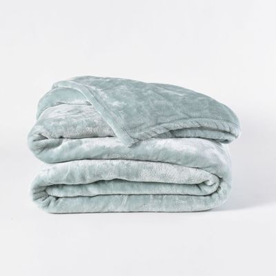 Frazada Flannel basica 2Pturquesa Fabrics