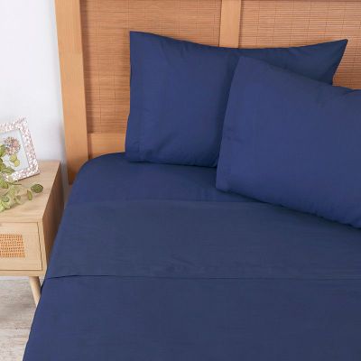 Sábana 144 H Colores Lisos 2 P Indigo