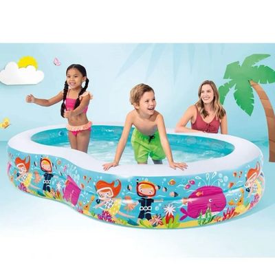 Piscina Verano Inflable Niños 262x160x46 Cm Intex Multicolor 700Litro