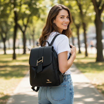 Imagen 2 del producto Mochila de Mujer Chic Cuero Pu Suave Juvenil Impermeable Gran Capacidad