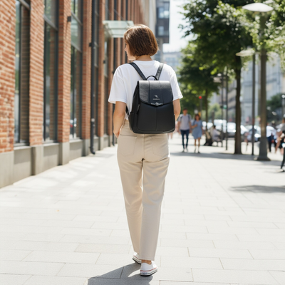 Imagen 2 del producto Mochila Bolso de Mujer Cuero Pu Suave Juvenil Impermeable Gran Capacidad 