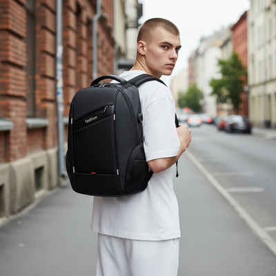 Imagen 2 del producto Mochila Antirrobo Urbana Hombre 20L Candado TSA USB y Notebook 16