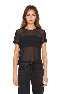 Imagen 1 del producto Polera Net manga corta negra Jacinta Tienda