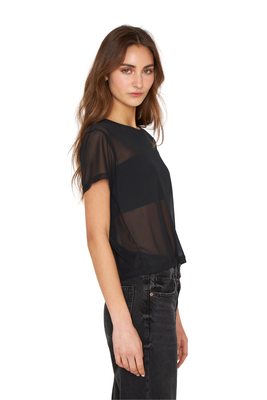 Imagen 2 del producto Polera Net manga corta negra Jacinta Tienda