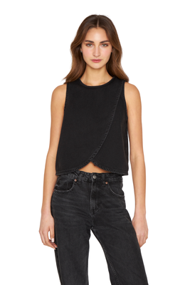 Polera Denim sin mangas negra Jacinta Tienda