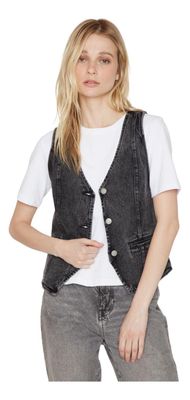 Vest Denim Negro Jacinta Tienda