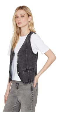 Imagen 2 del producto Vest Denim Negro Jacinta Tienda