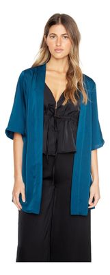Kimono Lis Satin Petróleo Jacinta Tienda