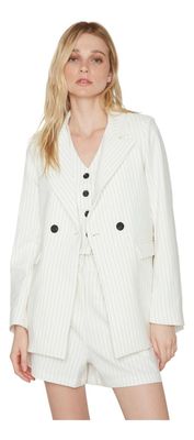 Blazer Owen Rayas Blanco Jacinta Tienda