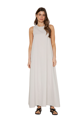 Vestido Elena Largo crudo Jacinta Tienda