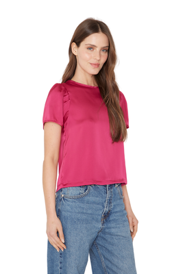 Imagen 2 del producto Blusa Olivia Satin Fucsia Jacinta Tienda