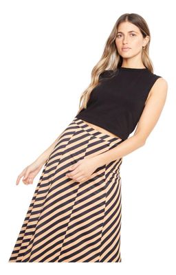 Falda Delfi Print Líneas Jacinta Tienda