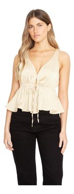 Polera Sofía Satin Dorada Jacinta Tienda