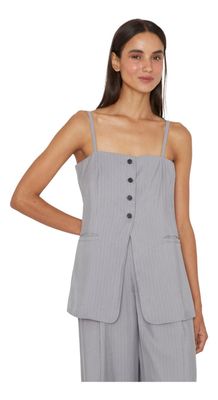 Imagen 2 del producto Polera Oxford Gris Jacinta Tienda