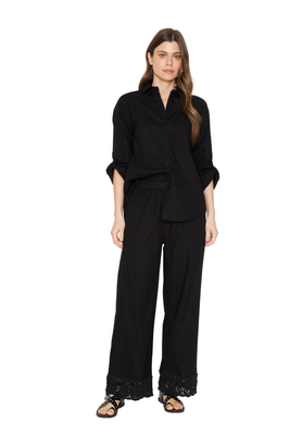 Blusa Lino Ame negra Jacinta Tienda