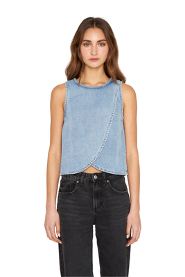 Polera Denim sin mangas azul Jacinta Tienda