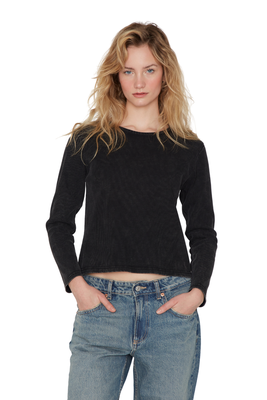 Polera Clara rib negra Jacinta Tienda