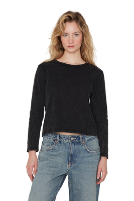 Imagen 2 del producto Polera Clara rib negra Jacinta Tienda