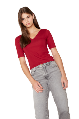 Imagen 2 del producto Polera Elisa cherry Jacinta Tienda