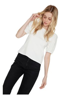 Imagen 2 del producto Polera Manga Globo Blanca Jacinta Tienda