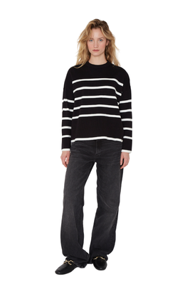 Chaleco Verna rayas negro Jacinta Tienda