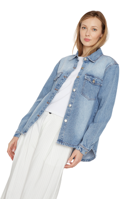 Camisa Porter Bolsillos azul Jacinta Tienda