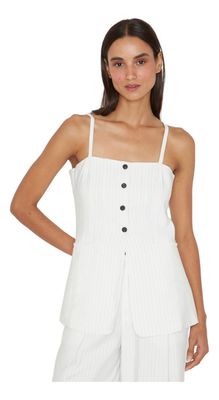 Polera Oxford Blanca Jacinta Tienda