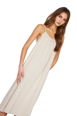 Vestido Estela crudo Jacinta Tienda