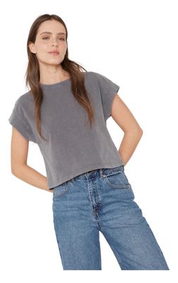 Imagen 2 del producto Polera Lara Rib Gris Jacinta Tienda